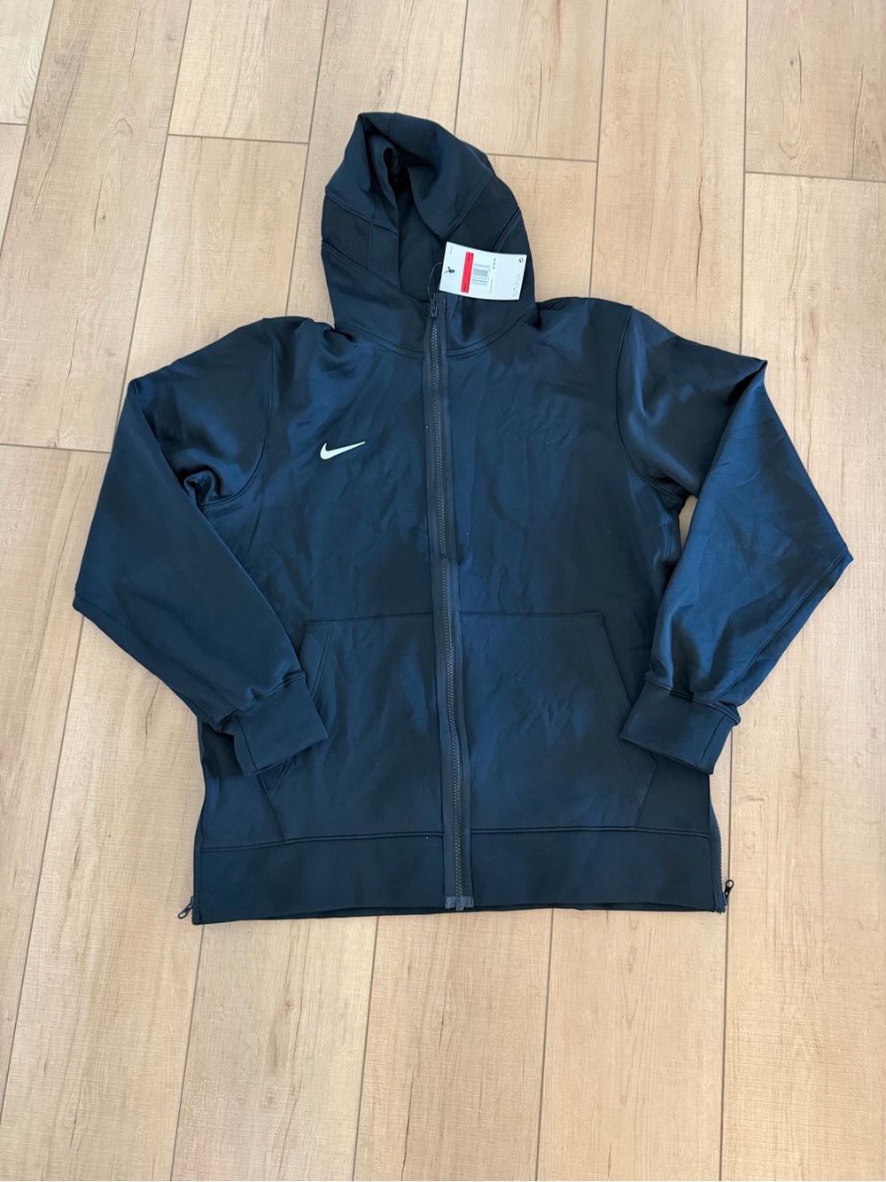 Nike Men's Dark Navy Full-Zip Hooded Performance Jacket